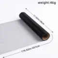 Decorative black tulle mesh fabric roll for wedding party decor and flower wrapping, 457cm - Black