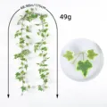 Vite artificiale di foglie di patata dolce da 175 cm per decorazione di pareti - Stile Verde con Bordo Bianco (X3-20) / Verde Con Bordo Bianco