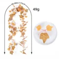 Ghirlanda artificiale di foglie di patata dolce arancione 175 cm per decorazione - Stile Giallo (X3-24) / Giallo