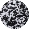 4mm black and white opaque lacquered glass seed beads for DIY jewelry making crafts - Black And White Mixed