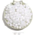Eleganti perle rotonde in resina occhio di gatto bianche per gioielli fai da te e artigianali - 12mm / Bianco