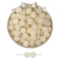 Dreamy creamy white resin faux cat's eye round beads for DIY handmade jewelry crafts - 10mm (Hole approx 2mm) 10 Pcs/Pack / Beige