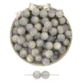Grey starry sky resin beads with golden quicksand cat-eye texture for DIY jewelry. - Gray