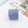Cordel de algodón bicolor azul y blanco de 1,5 mm para manualidades y decoración. - 1.5mm 10m/Rollo / Azul Real-Blanco