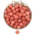 Orange-pink resin starry sky beads with quicksand gold effect for jewelry DIY - 10mm (Hole approx 2mm) 10 Pcs/Pack / Orange Red