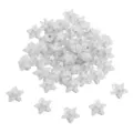 Frosted white acrylic star shaped beads for DIY jewelry and hair accessory crafting - Star Shape / 20 Pieces/Pack (Aperture approx 3mm) / Matte Gray
