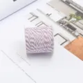 Cuerda de algodón bicolor morado y blanco de 1,5 mm para manualidades y decoración - 1.5mm 10m/Rollo / Violeta Claro-Blanco