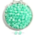 Dreamy aqua resin cat-eye beads for DIY jewelry crafts - 10mm (Hole approx 2mm) 10 Pcs/Pack / Grass Green