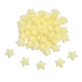 Handmade DIY craft supplies: pale yellow frosted acrylic star-shaped loose beads set - Star Shape / 20 Pieces/Pack (Aperture approx 3mm) / Matte Yellow