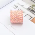 Cordón de algodón bicolor naranja y blanco de 1,5 mm para manualidades y decoración DIY - 1.5mm 10m/Rollo / Naranja-Blanco