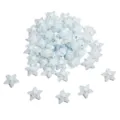 Light blue frosted acrylic star-shaped loose beads for DIY hair accessory making - Star Shape / 20 Pieces/Pack (Aperture approx 3mm) / Matte Blue