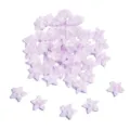 Purple matte acrylic star-shaped beads for DIY hair accessories and jewelry making - Star Shape / 20 Pieces/Pack (Aperture approx 3mm) / Matte Purple