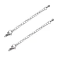 Roestvrijstalen verlengketting met karabijnsluiting voor DIY sieraden en armbanden maken. - Waterdruppel Stijl / 5 Stuks/Verpakking / Staal Kleur