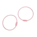 Pink painted steel wire keychain rings for DIY hanging accessories in 2-piece set - Diameter 50mm (2 Pcs/Pack) / Pink