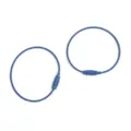 Durable blue coated steel wire keychain rings for DIY accessory organization - Diameter 50mm (2 Pcs/Pack) / Sapphire Blue