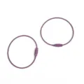 Durable purple baked paint stainless steel wire keychain ring for DIY accessories pack - Diameter 50mm (2 Pcs/Pack) / Purple