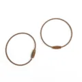 Durable brown coated steel wire rope keychain circles with secure screw lock mechanism - Diameter 50mm (2 Pcs/Pack) / Coffee