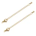 Roestvrij staal gouden karabijnsluiting verlengketting voor DIY sieraden maken en ontwerpen. - Waterdruppel Stijl / 5 Stuks/Verpakking / Goud