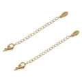 Roestvrijstalen karabijnsluiting verlengketting voor DIY sieraden maken, prachtige gouden kleur. - Ovaal Gegraveerde Stijl / 5 Stuks/Verpakking / Goud