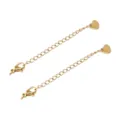 Roestvrijstalen gouden verlengketting met kreeftsluiting en hartjeshanger voor sieraden. - Glaanzend Hart Stijl / 5 Stuks/Verpakking / Goud