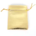 Eleganter kleiner goldener Kordelzugbeutel mit Metallic-Textur für feinen Schmuck - Ca. 7x9cm / 10 Stück/Packung / Gold