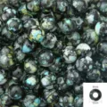 12mm decorative round acrylic floral pattern loose beads for DIY jewelry and crafts - 12mm (Approx 30 Pieces/Pack) / Black