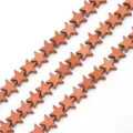 Electroplated rose gold hematite five-pointed star beads for DIY jewelry making - 4mm (Approx. 120 Pieces/Pack) / Copper