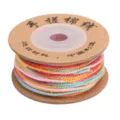 Mehrfarbiges Sternenhimmel-Baumwollgarn mit Golddraht für DIY handgemachte Schmuckkordel - 1 Rolle Packung (1.2mm x 25m) / 4# Rose Blau Verlauf