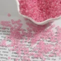 Perles de rocaille roses transparentes de haute qualité pour bijoux DIY et broderie - Rose (2mm) / Pack de 15g / Rose
