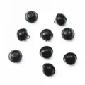 9 Stück glänzend schwarze Vintage-Eisen-Glocken für DIY-Schmuckherstellung und Zubehör - 10 Stück/Packung / Schwarz