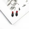 Colgante labial DIY creativo con diamantes de imitación de colores para joyería - Estilo de Lápiz Labial 2 (BJI1076)