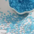 Perline di vetro blu cielo trasparente per gioielli e accessori fai da te - Blu Lago (2mm) / Confezione da 15g / Blu lago