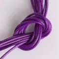 Detail view of 2mm purple waxed cord necklace rope for DIY jewelry making crafts - 5 Meters (2mm) / Deep purple