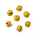 Lot de six clochettes vintage en fer jaune pour la fabrication de bijoux DIY et artisanat - 10 Pièces/Paquet (22mm) / Jaune