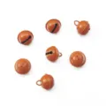 Grelots en fer brun rougeâtre vintage pour la fabrication de bijoux et d'accessoires de coiffure - 10 Pièces/Paquet (22mm) / Orange