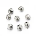 Petites clochettes en fer argenté vintage pour la fabrication de bijoux DIY et l'artisanat - 10 Pièces/Paquet (22mm) / Or blanc K