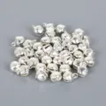 Glänzende silberne Metallglöckchen für DIY-Schmuckherstellung und Bastelprojekte - 300 Stück/Packung (6mm) / Silber