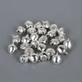 Petits grelots en fer argenté brillant pour la fabrication de bijoux DIY et accessoires - 200 Pièces/Paquet (8mm) / Argent