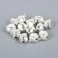 Petits grelots argentés rétro pour bijoux et accessoires de cheveux DIY - 50 Pièces/Paquet (14mm) / Argent