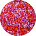 Assorted warm tone 4mm baked lacquer glass seed beads for handmade DIY jewelry crafting - Purple Red Mixed