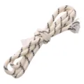 Corde en polyester blanc avec motif noir pointillé pour bricolage et accessoires - Environ 100m/Faisceau / Bicolore Beige