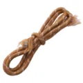 Corde en polyester tressée marron de haute qualité avec points blancs pour le bricolage et bijoux - Environ 100m/Faisceau / Bicolore Camel