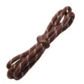 Corde en polyester à motif marron et blanc pour créations de bijoux faits à la main - Environ 100m/Faisceau / Bicolore Café