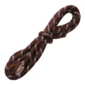 Cordon en polyester tressé à motif marron et blanc pour le bricolage et la décoration - Environ 100m/Faisceau / Bicolore Café Foncé