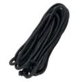 Corde tressée en polyester noir pour bijoux artisanaux DIY et décoration d'emballage - Environ 100m/Faisceau / Noir Uni