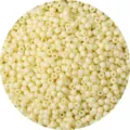 Bulk 4mm cream yellow opaque baked paint glass seed beads for DIY jewelry and bracelet crafts - Beige