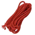 Corde tressée en polyester rouge durable pour le tissage manuel DIY et la décoration - Environ 100m/Faisceau / Rouge Uni
