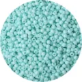 Premium 4mm mint green opaque baked paint glass seed beads for DIY jewelry making - Light Blue