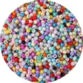 4mm multi-colored oil painting style baked lacquer glass seed beads for DIY jewelry crafts - Random Mixed Colors