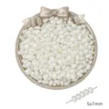 White irregular 5x7mm imitation pearl beads for DIY jewelry and hair accessories - Cream White 20g/Pack / Style 04 5x7mm / Approx 230 Pcs